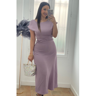 Vestido Malva Midi Básico – Talla Única y Estilo Diario | Doble S Moda