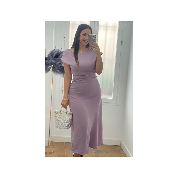 Vestido Malva Midi Básico – Talla Única y Estilo Diario | Doble S Moda