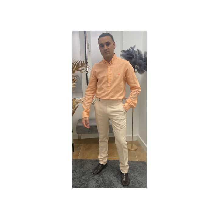 Camisa Hombre Naranja Sinigual | Estilo Tipo Polo – Doble S Moda