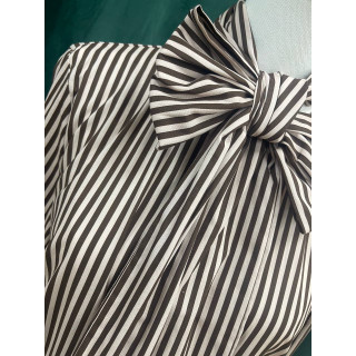 Camisa de rayas mujer con moña cuello | Doble S Moda