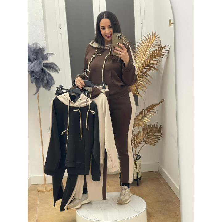 Conjunto chándal mujer bicolor viscosa | Doble S Moda