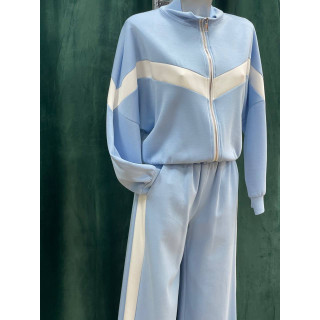 Chándal mujer bicolor de pierna ancha cómodo | Doble S Moda