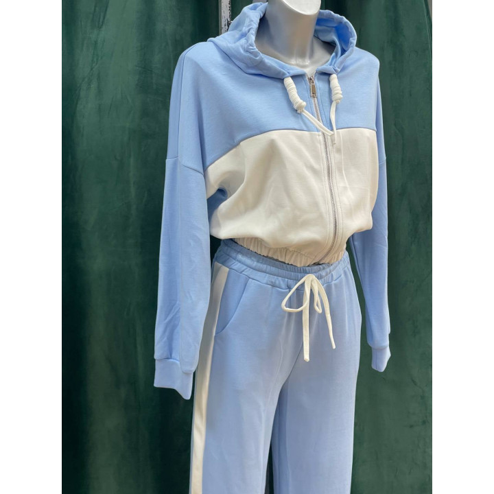 Chándal mujer bicolor tonos pastel con goma | Doble S Moda