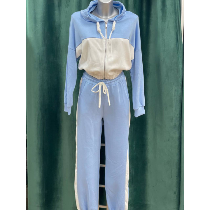 Chándal mujer bicolor tonos pastel con goma | Doble S Moda