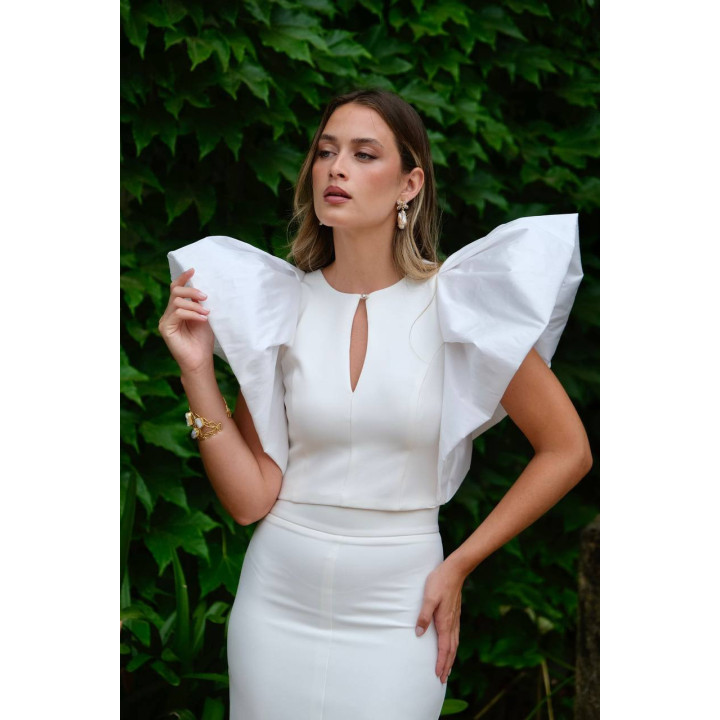 Conjunto Falda y Top con Volantes | Look Invitada Perfecta | Doble S Moda