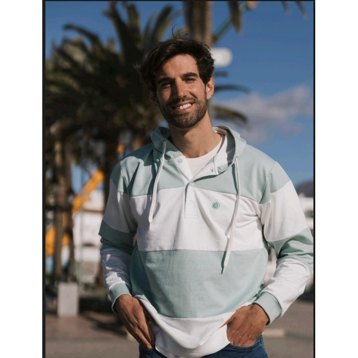 Sudadera con capucha Urban Button para hombre | Doble S Moda