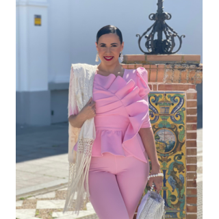 Conjunto Rosa con Volante para Mujer – Elegancia y Estilo | Doble S Moda